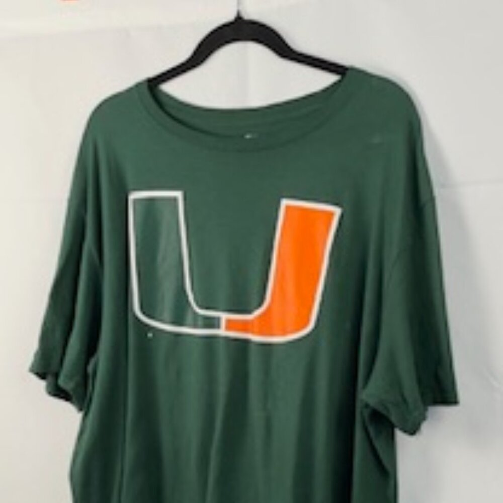 University of Miami Green Logo Tee - Size XL